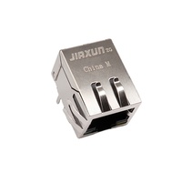 Conector Hembra RJ45 de Red Cat5e de Puerto Único, Conector Modular RJ45 de 180 Grados, Conectores Ethernet para Internet TRJ1014AGNL