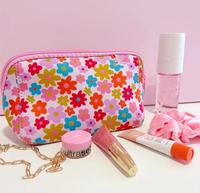 Nouvel arrivage de trousse de maquillage de voyage imperméable avec fermeture à glissière pour dames et filles à la mode vente en gros d'étui avec logo personnalisé