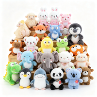 Assortiment de peluches de 8 pouces en gros, animaux en peluche doux pour machine à griffes et distributeur automatique
