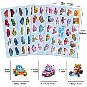 100 Calcomanías Divertidas y Lindas de Autos de Carreras de Dibujos Animados para Niños, Regalo, Hoja de Calcomanías <span class=keywords><strong>JDM</strong></span> de Moda - Product Image 5