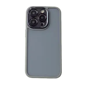 豪华鹰眼电镀光泽亚克力硬背手机壳iPhone15 14pro 15pro Max 13 12 Pro Max透明手机壳