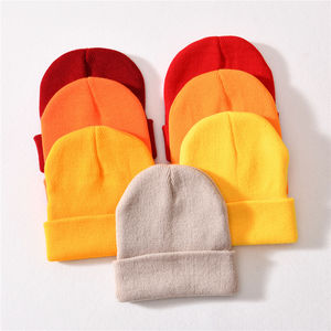 Gorrito grueso y cálido Unisex para niños, colores caramelo, liso, acrílico, de alta calidad, para invierno - Product Image 6