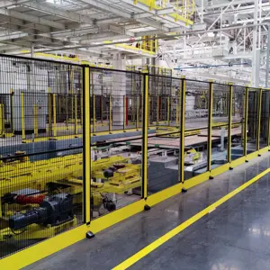 Safety Guarding Fence Workshop Production Line Fencing Safety Guarding Fence Low Carbon Steel Fencing Panel