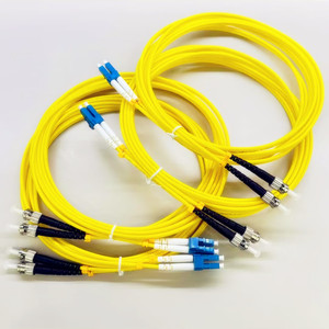 Cable de Fibra Óptica LC UPC a ST UPC, Cable de Conexión Dúplex Monomodo, Cable de Fibra Óptica LSZH - Product Image 1