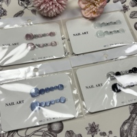 Uñas Postizas de Verano para los Pies, Diseño de Color Claro, Hechas a Mano, Estilos Variados, Paquete Mixto, Puntas de Uñas Falsas para Mujer