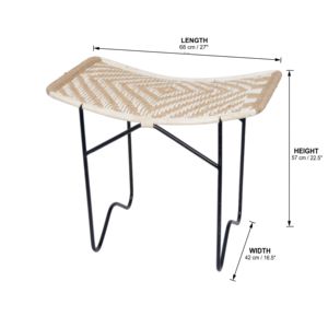Modern Style Bar <b>Stool</b> with Rope Design metal <b>stool</b> Woven Top Seat for Home Hotel or Restaurant living room Furniture - Product Image 5