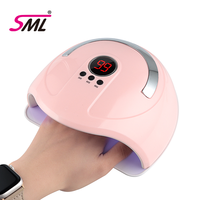 Lampe de séchage rapide pour ongles SML portable avec poignée, écran numérique et minuterie, pour usage domestique et professionnel, en plastique