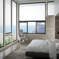 Marco de ventana de oficina de casa de diseño moderno Ventanas deslizantes horizontales Ventana deslizante de aluminio con mosquitera