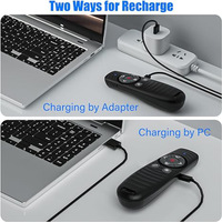 Télécommande de présentation sans fil 2-en-1 USB Type C avec pointeur et fonction de défilement de diapositives