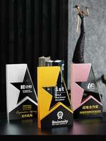 Trophée en cristal personnalisé, design étoile, récompense d'entreprise, employés exceptionnels, cadeau commémoratif pour partenaires, trophée sur mesure