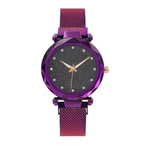 Red Starry Sky Ladies Quartz <b>Watch</b> <b>Diamond</b> Dial Mesh Strap - Product Image 2