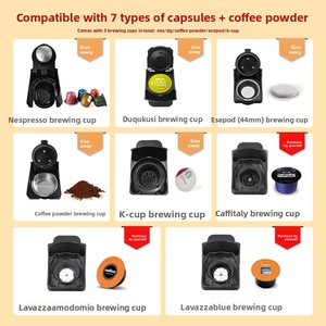 Machine à café à capsules multifonctionnelle 19B avec contrôle de la température et réglage du volume d'eau sur 7 niveaux pour extraction chaude et froide - Product Image 3