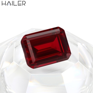 Accessoires de bijouterie : Pierre de rubis rouge sang de pigeon taille émeraude, rubis cultivé en laboratoire, <span class=keywords><strong>prix</strong></span> <span class=keywords><strong>au</strong></span> <span class=keywords><strong>gramme</strong></span> - Product Image 1