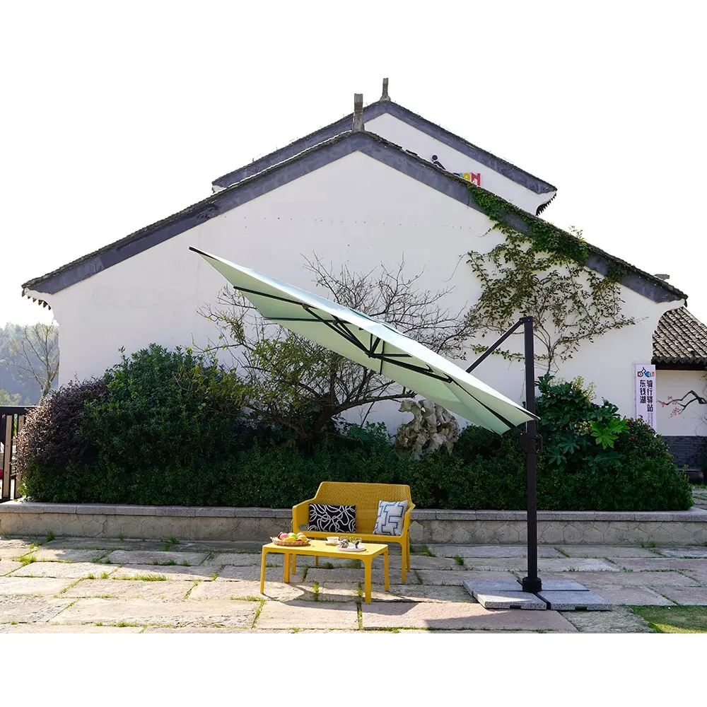 Square Canopy High-end Cantilever Umbrella 360 Rotating Outdoor Umbrella