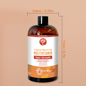 Multivitamínico Líquido en Stock para el Crecimiento del Cabello y Cuidado de la Piel, Seguro para Mujeres Embarazadas y Adultos, Gotas Líquidas Multivitamínicas - Product Image 4