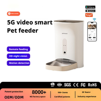 Distributeur intelligent de nourriture pour animaux de compagnie, grande capacité, avec fenêtre de rappel visible et plateau en acier inoxydable pour chats et petits chiens