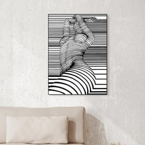 Arte de pared abstracto moderno, imagen de mujer desnuda en blanco y negro, póster impreso en lienzo HD, sin marco, decoración para el hogar, sala de estar y pasillo - Product Image 3