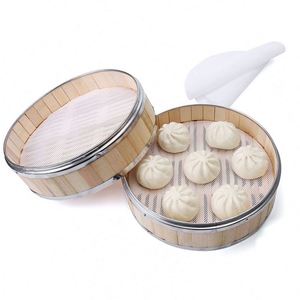 <b>Silicone</b> Steamer Mat Cloth Bamboo Steamer Liners 11cm for Bamboo Steamer Basket - Product Image 4