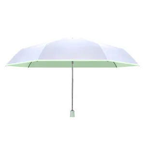 Vente Cadeau Mini Parapluie Promotion 3 Plis Parasol Portable Léger Enduit Argent Publicité Personnalisée Parapluie Pas Cher