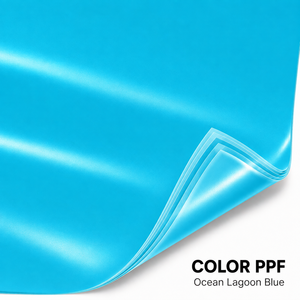 <span class=keywords><strong>Film</strong></span> de protection pour voiture Ocean <span class=keywords><strong>Lagoon</strong></span> <span class=keywords><strong>Blue</strong></span> TPU, vinyle aliphatique TPU à changement de couleur, sans bulles, avec technologie Air Release, pour personnalisation DIY et protection du véhicule - Product Image 1