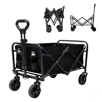 Chariot pliable robuste pour l'extérieur, chariot de camping pliable, chariot utilitaire pliable, poussette pour enfants, chariot à roulettes