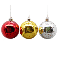 Boule lumineuse en plein air contrôlée par batterie, luminaire décoratif de fête, ornement de verre de noël