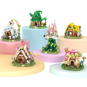 NOUVEAU D012 Série Ville de Contes de Fées Maison Jouet de Construction Éducatif pour Enfants à Petites Particules en Plastique Durable - Product Image 2