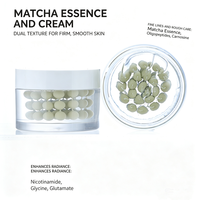 Crème de Matcha Marque Privée OEM ODM Personnalisée, Crème Visage au Collagène en Capsules, Crème Gel Perle Verte Raffermissante et Hydratante
