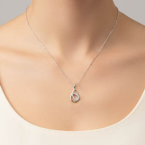 Collar de Clavícula Elegante de Diseño Moderno en Oferta, Joyería al por Mayor, Collar con Colgante de Diamante Natural Real en Oro Rosa Sólido de 18K - Product Image 5