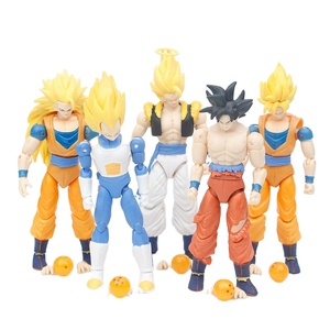 Figurines d'action en PVC de Son Goku et <span class=keywords><strong>Vegeta</strong></span>, version simple et mobile, jouet, modèle, vente en gros - Product Image 1