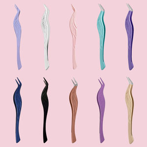 แหนบติดขนตาปลอมสีสันสดใส ไม่ติดขนตา สำหรับติดขนตาปลอมแบบกลุ่ม  อุปกรณ์แต่งหน้า - Product Image 4