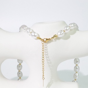 Collier pendentif en forme de cœur en coquille <span class=keywords><strong>d</strong></span>'émeraude avec perles imitation <span class=keywords><strong>perle</strong></span> plaqué or 18 carats vintage classique fait à la main pour femmes Cadeau - Product Image 5