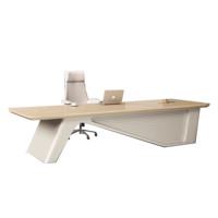 Table de bureau de direction en bois au design moderne et luxueux