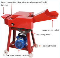 Machine à couper le foin mini diesel pour la transformation des aliments pour animaux (poissons, bovins)