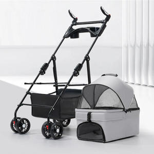 Wholesale Luxury Portable Large Foldable Pet <b>Stroller</b> Transparent Oxford Material Elegant Fashionable for Outdoor Use Cats <b>Dogs</b> - Product Image 2