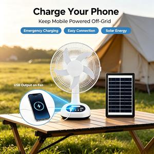 Ventilador Comercial de Temporada en Oferta, Mini Ventilador Solar USB, Ventilador Mecánico Solar con Panel Solar - Product Image 1