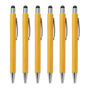 Bolígrafo de Bambú con Pulsador para Imprimir Logotipos, Regalo para Hoteles, Oficinas y Estudiantes, Bolígrafo Publicitario, Venta al por Mayor - Product Image 1