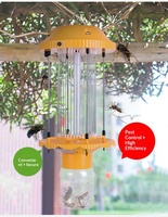 Trampa para Insectos LED Solar de 40W con Panel y Batería de 40AH, Resistente al Agua, con Control de Tiempo, para Invernaderos y Huertos, Precio de Fábrica