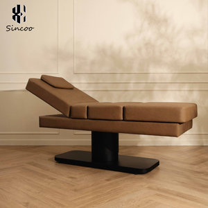 Venta al por mayor, precio bajo, nuevo salón de belleza, masaje facial eléctrico de lujo, altura ajustable, masaje marrón eléctrico, cama facial - Product Image 2