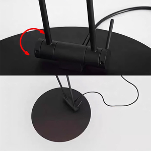 Đèn sàn hai đầu hiện đại tối giản màu đen nhiệm vụ ánh sáng để đọc và ánh sáng xung quanh - Product Image 3