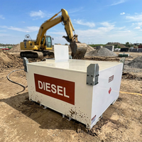 Réservoir de carburant à double paroi personnalisable Sumac pour un stockage de grande capacité, auto-contenu, portable, mobile, pour le stockage de diesel, d'essence et de pétrole