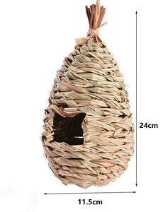 Cabane suspendue naturelle <span class=keywords><strong>en</strong></span> <span class=keywords><strong>forme</strong></span> <span class=keywords><strong>de</strong></span> <span class=keywords><strong>boule</strong></span> <span class=keywords><strong>d</strong></span>'herbe tissée à la main Cage <span class=keywords><strong>de</strong></span> <span class=keywords><strong>nid</strong></span> <span class=keywords><strong>de</strong></span> colibri Maisons <span class=keywords><strong>de</strong></span> colibri pour l'extérieur Jardin Patio Pelouse - Product Image 2