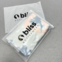 Sacs d'emballage légers à fermeture éclair en gros, personnalisés givrés pour vêtements, sacs en plastique transparents imprimés sur mesure pour vêtements avec fermeture éclair