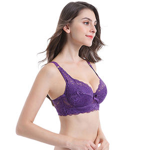 <span class=keywords><strong>Soutien</strong></span>-<span class=keywords><strong>gorge</strong></span> ajustable confortable à bonnets push-up ultra-fins et grande taille avec dentelle florale pour femme – Ventes Flash - Product Image 3