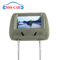 Reposacabezas de 7 pulgadas para espejo retrovisor de coche, Monitor Lcd práctico y duradero, 2 vídeos de entrada, superventas