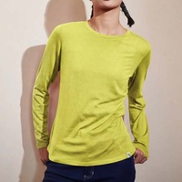 Camisas de Pesca de Manga Larga para Mujer al por Mayor - Diseño Liso en Lana Merino Transpirable y Ligera para Uso en Exteriores