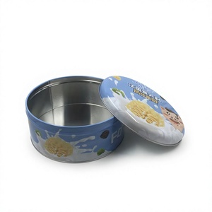 Custom Printed 168x76mm Large Round <b>Metal</b> Tin <b>Box</b> Food Grade Biscuit Cookies Packaging Tinplate Can Container with Lid - Product Image 6