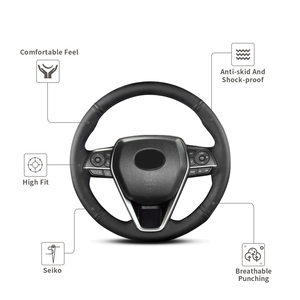Nuovo Design coprivolante in pelle artificiale in fibra di carbonio per <span class=keywords><strong>Toyota</strong></span> Camry RAV4 ibrida <span class=keywords><strong>Corolla</strong></span> Cross Avalon TRD Interior - Product Image 2