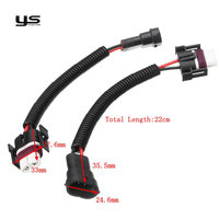 Arnés de cables de faro LED HID automotriz, conector macho hembra, adaptador decodificador de Cable, actualización de Cable de extensión de prueba de conversión
