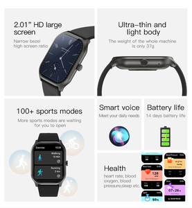 Montre connectée rectangulaire ZL77J, écran tactile TFT complet, connectivité téléphonique BT, moniteur <span class=keywords><strong>de</strong></span> sommeil, boussole, fonctions <span class=keywords><strong>calendrier</strong></span>, ultra-fine - Product Image 4
